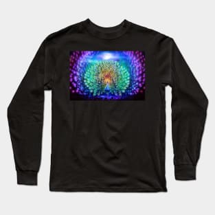 Rainbow Peacock Long Sleeve T-Shirt